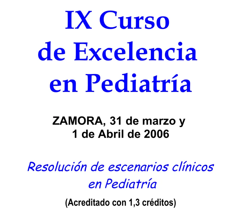 IX Curso de Excelencia en Pediatría