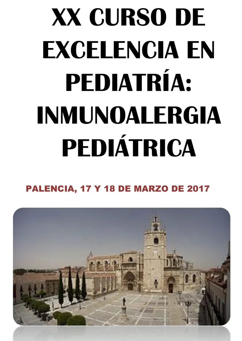 XX Curso de Excelencia en Pediatría - Inmunoalergia